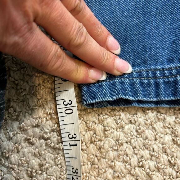 Ladies Vintage Haiks Brand Denim Bib Overalls with American Flag‎ Detail Large - Picture 14 of 15